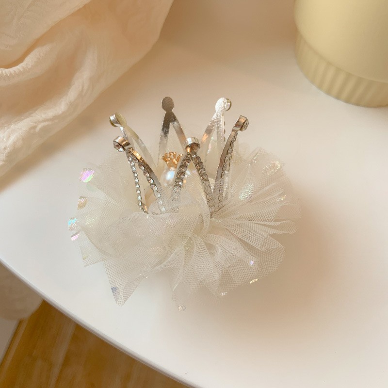 Kẹp tóc vương miện đính ren xinh xăn cho bé gái phù hợp để chụp hình - Selenshop