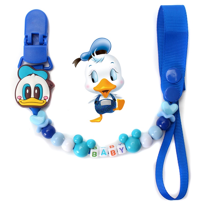 Dây Đeo Núm Ti Giả Chống Lạc Bằng Silicon Hình Chuột Mickey Stitch Disney Cho Bé Sơ Sinh