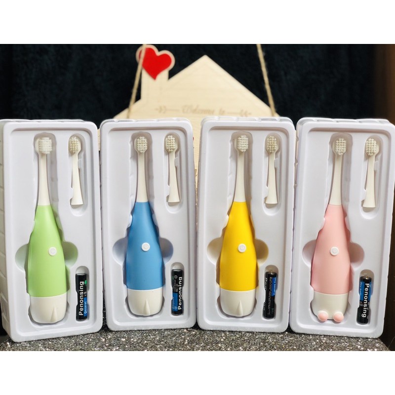 Bàn chải điện tự động đánh răng cho bé giúp bé yêu thích việc đánh răng
