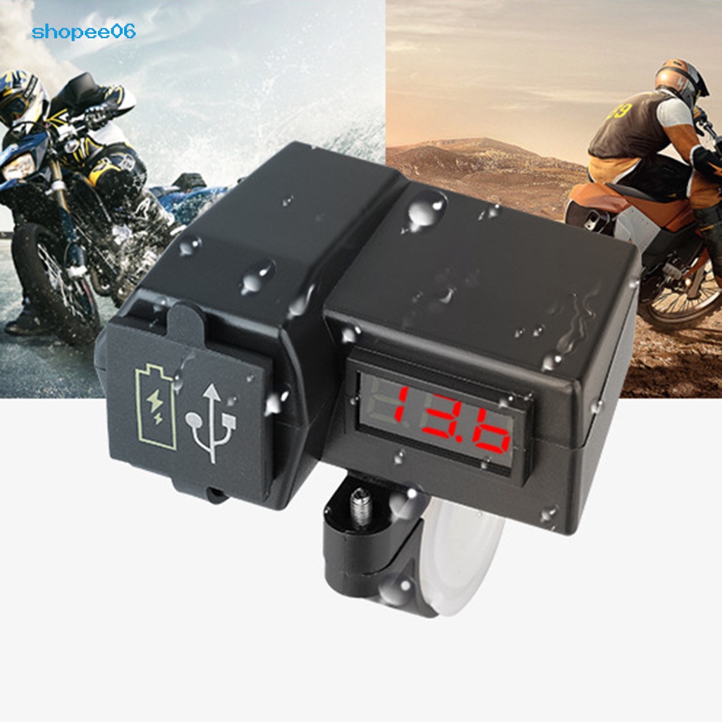 Đầu Sạc USB Kép Thông Minh QC3.0 Cho Điện Thoại Di Động Gắn Xe Máy