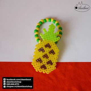 Vòng kandi perler quả dứa - phụ kiện rave edm festival raver kandi perler DJ