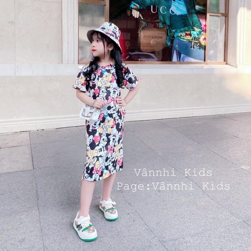 Váy bé gái hoạt hình 3D mickey kèm mũ đội đầu XHN951