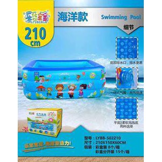 BỂ BƠI CỠ ĐẠI 2M1 RỘNG 145CM CAO 65CM