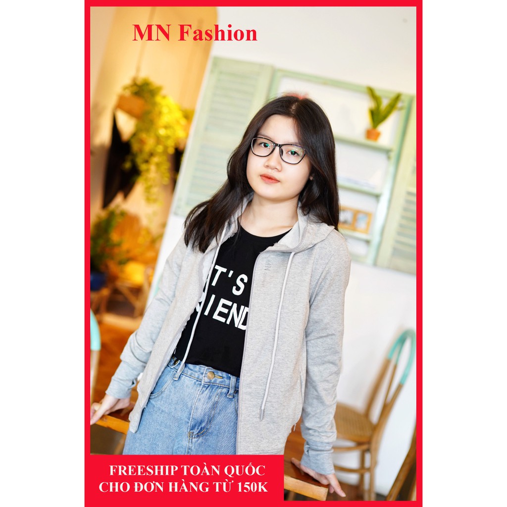 Áo khoác nỉ da cá 🌞FREESHIP🌞 Áo khoác hoodie trơn dễ phối đồ