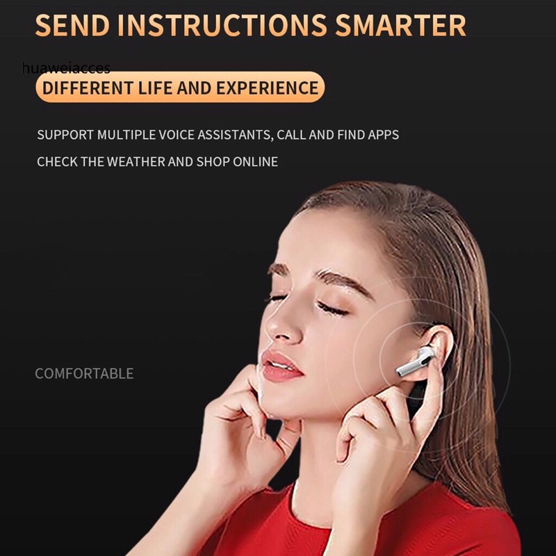 Tai nghe bluetooth Pro6 dòng cảm ứng kết nối 2 tai cùng lúc kiểu dáng trẻ trung thời trang