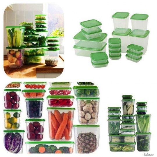 Bộ hộp nhựa đựng thực phẩm, set 17 hộp nhựa bảo quản đồ ăn tủ lạnh cao cấp