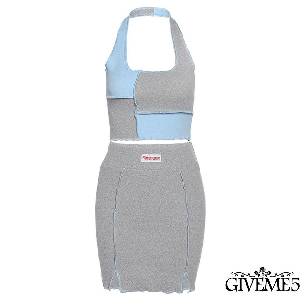 Set Áo Croptop dây + Chân Váy Ngắn Quyến Rũ Cho Nữ