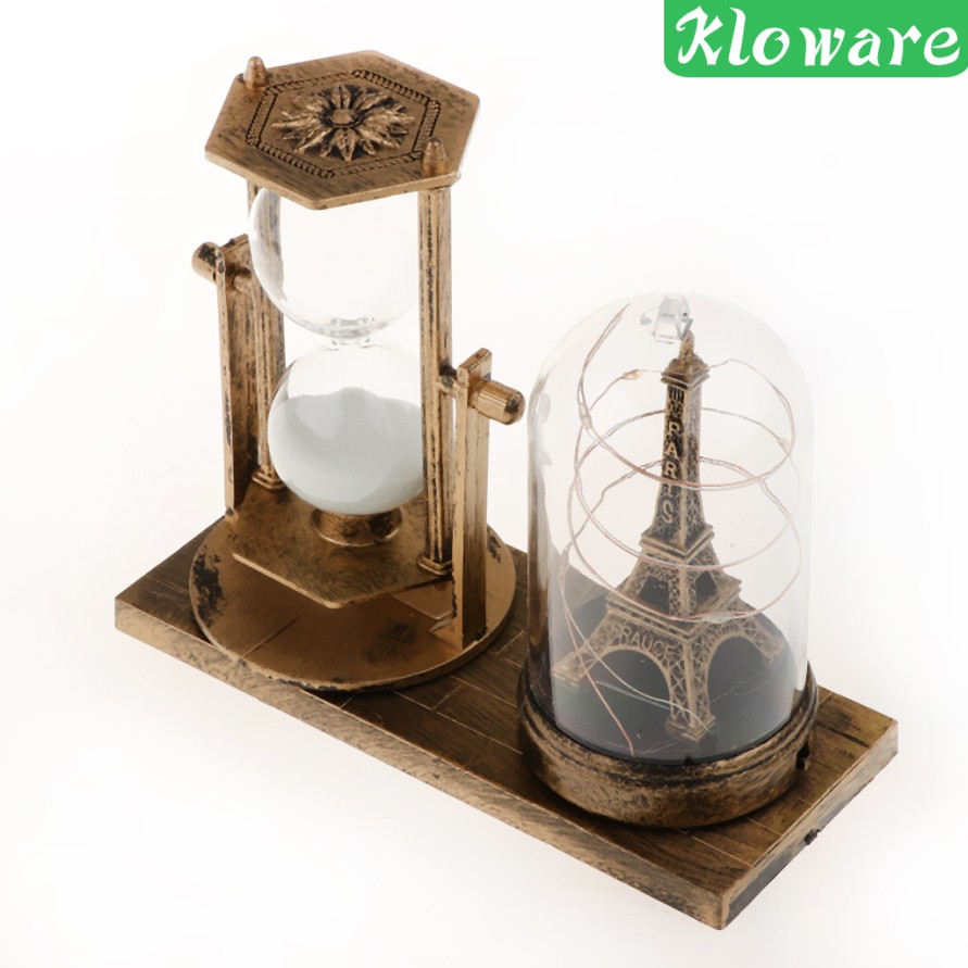 [Kloware] Đồng Hồ Cát Hẹn Giờ Với Đèn Tích Hợp Cho Tủ Rượu Vang Trang Trí Màu Vàng