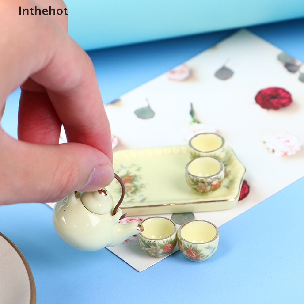 Bộ 6 Tách Uống Trà Bằng Sứ Tỉ Lệ 1: 12 Dễ Thương