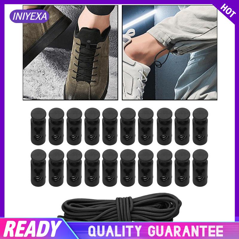 Set 20 Dụng Cụ Chặn Dây Lò Xo + Dây Co Giãn 10ft Cho Dây Rút / Quần Áo / Ba Lô / Túi Xách