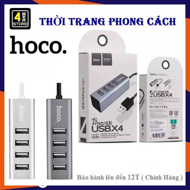 ⚡ Bộ Chuyển Đổi Hub Chia 4 Cổng USB Hoco HB1 - Bộ Hub 4 cổng USB Hoco HB1 C.hính Hãng ⚡