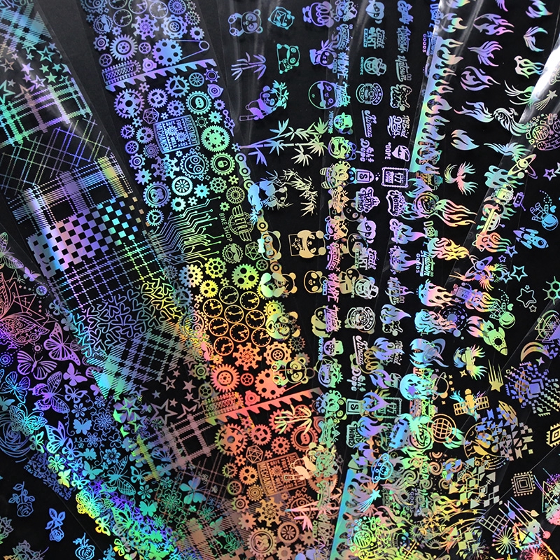 Cuộn nhãn dán móng nghệ thuật họa tiết ngọn lửa 4cm*100cm