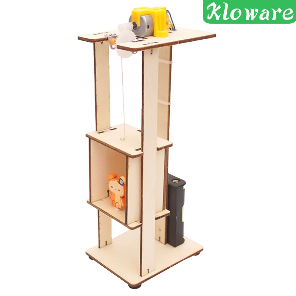 Đồ Chơi Mô Hình Thang Máy Nâng Bằng Điện Giáo Dục Khoa Học DIY Cho Bé