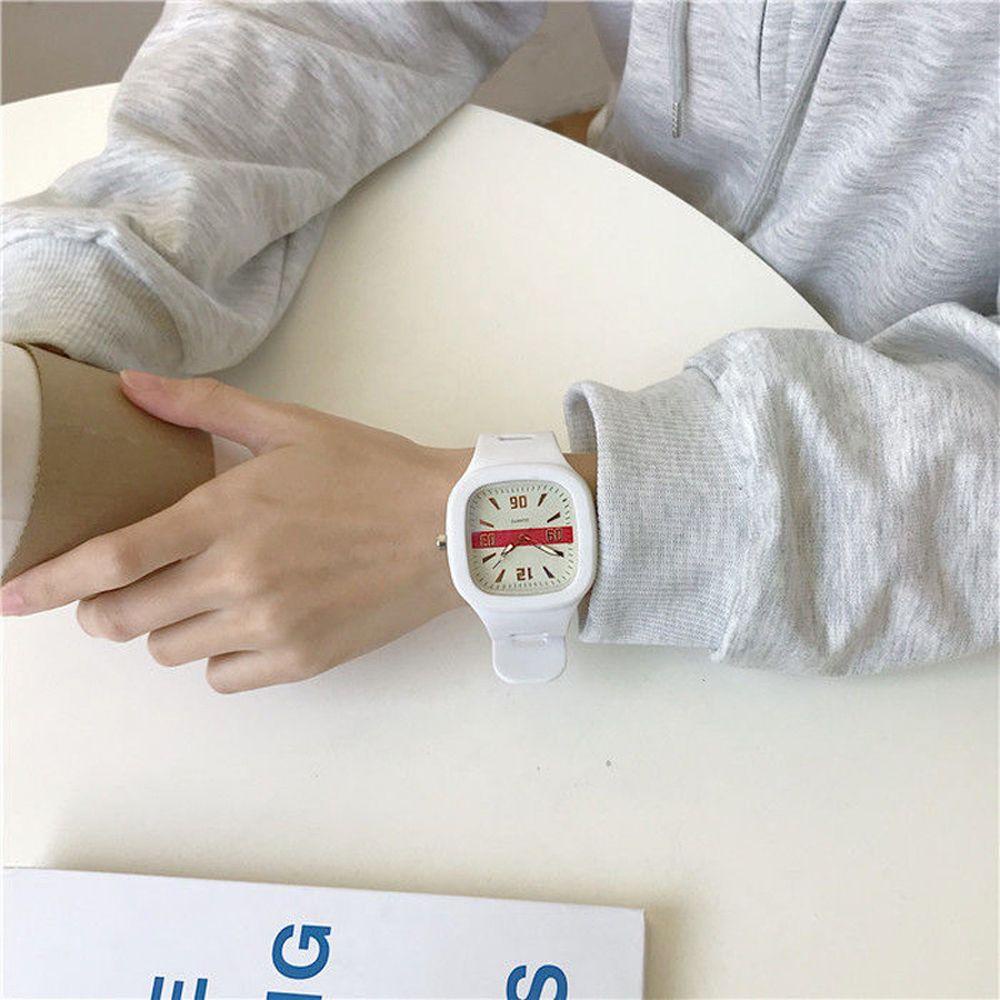 Đồng Hồ Đeo Tay Morandi Màu Sắc Chilly Vuông Sáng Tạo Phong Cách Hàn Quốc Dành Cho Nam Và Nữ