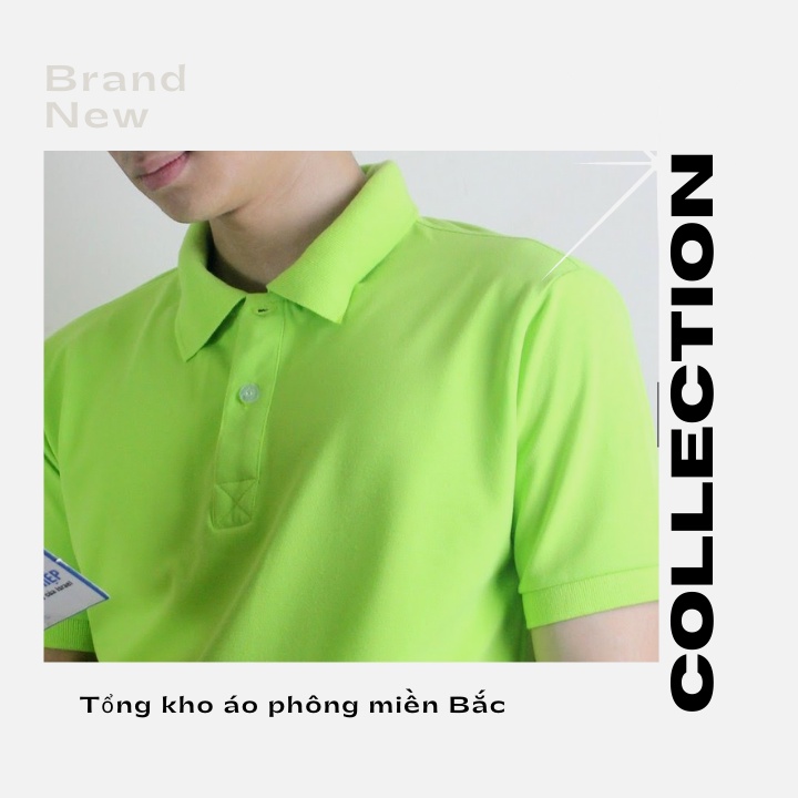 Áo POLO màu XANH CỐM - Áo phông Trơn Nam Nữ,ngắn tay có cổ,vải cao cấp không xù,co dãn 4 chiều. Nhận IN ẤN theo yêu cầu