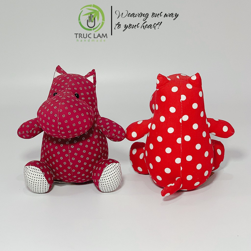 Đồ Chơi Cho Bé Thú Nhồi Bông Hình Con Hà Mã Vải Hoa Bông Gòn Cao Cấp (B) – Trúc Lâm Handmade