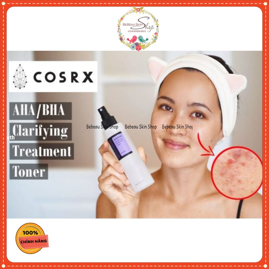 Nước hoa hồng giảm mụn COSRX AHA BHA COSRX TONER Clarifying Treatment