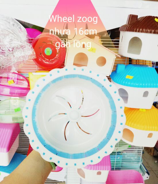 Wheel zoog nhựa 16cm dành cho hamster/ đuôi mập/...
