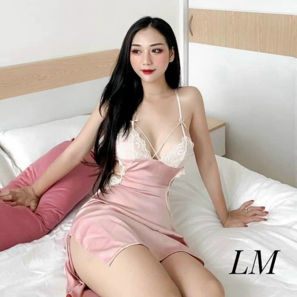Váy ngủ sexy ❣️FREE SHIP❣️ Đầm ngủ sexy Quảng Châu Vải Satin Chất Siêu Mát Dáng Siêu Xinh
