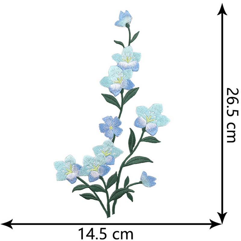 Miếng Dán Ủi Quần Áo Hình Hoa Màu Hồng Xanh Dương