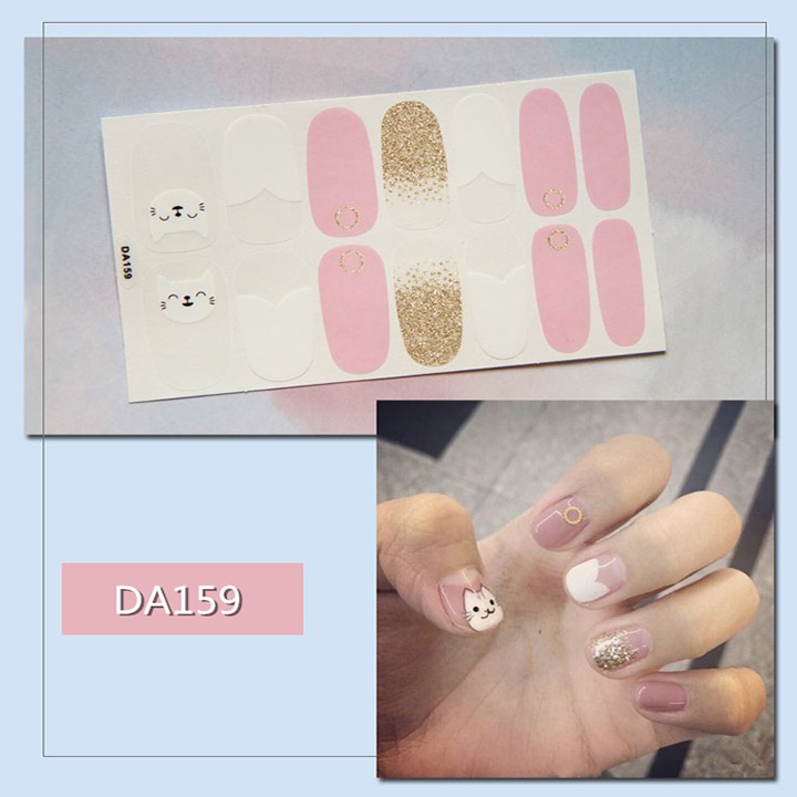 Nail Wraps Set Dán móng tay 14 miếng nhiều mẫu DA141-160