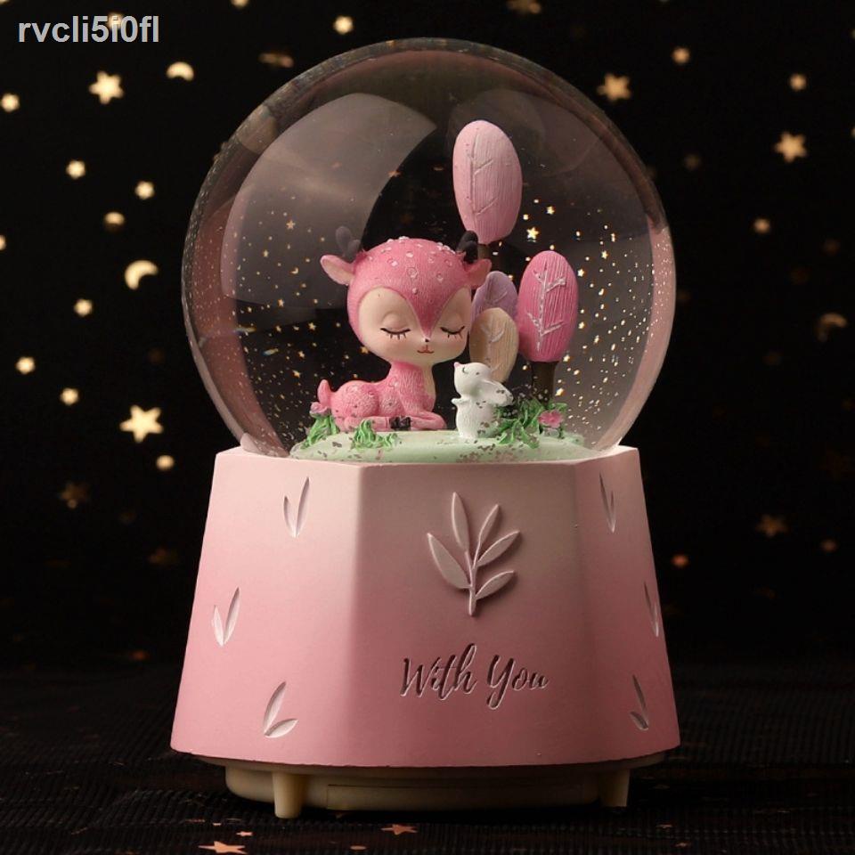 ◙♦Đèn lồng sáng tạo, bông tuyết nổi, chú thỏ mơ mộng dễ thương, quả cầu pha lê thủy tinh, hộp nhạc, quà sinh nhật cho bé