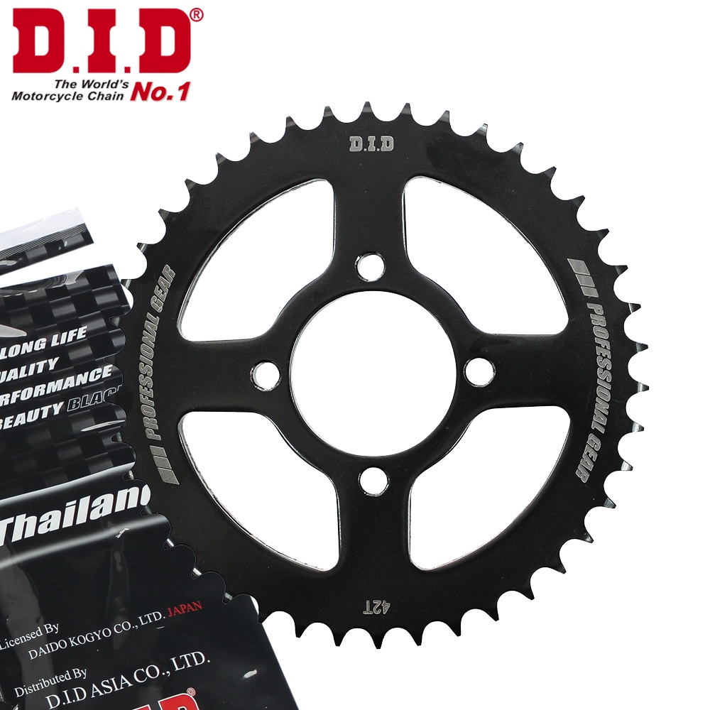 Dĩa DID Suzuki Sport 428-42T Professional Gear (EDP BLACK)