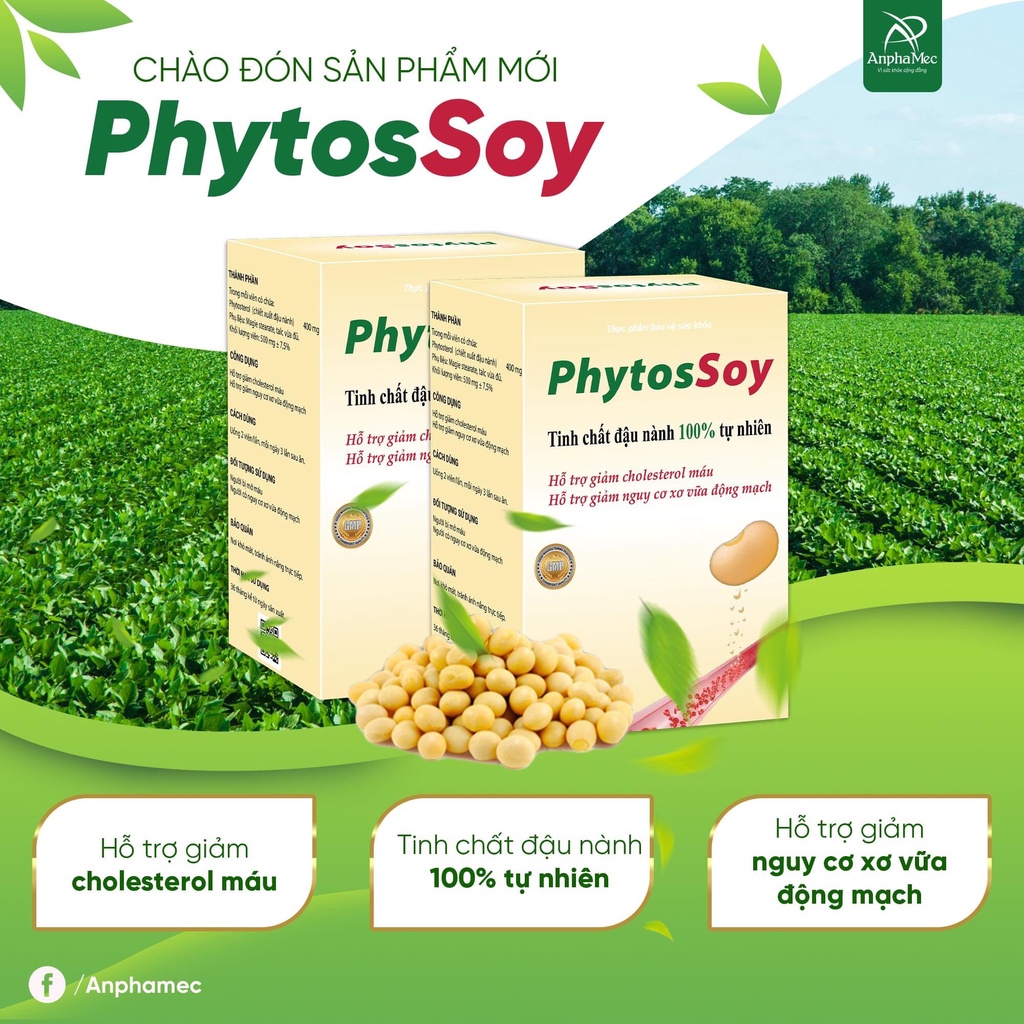 Phytos Soy - Mỡ máu, gan nhiễm mỡ(Hỗ trợ giảm 50k)