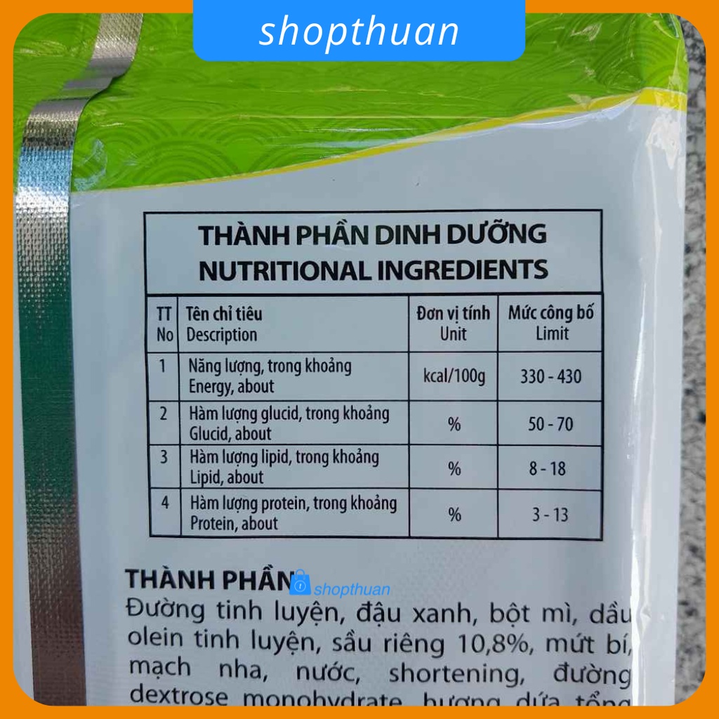 Bánh pía lá dứa sầu riêng Tân Huê Viên 480g ( 12 cái ) - Bánh pía mini