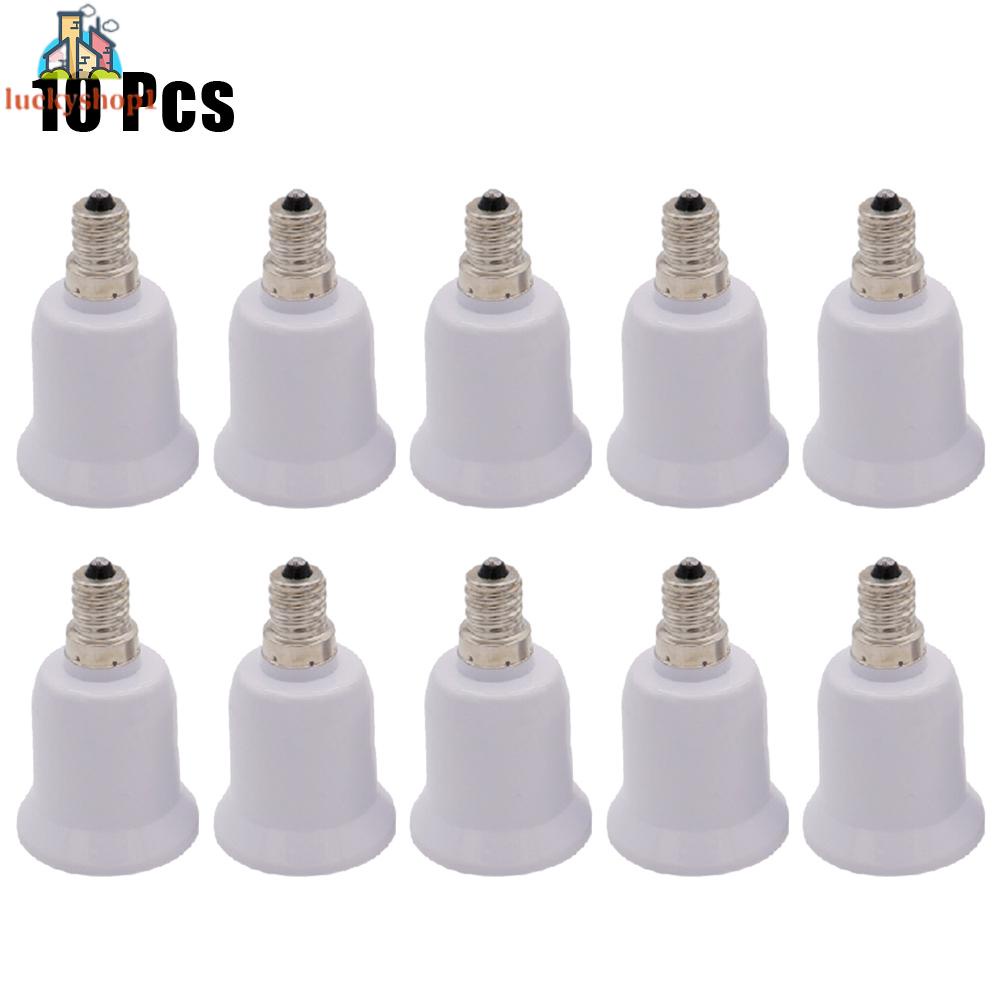 10pcs E12 đến E27 đầu chuyển đổi e12-e27 đầu đèn led đầu chuyển đổi đầu chuyển đổi đầu đèn mở rộng