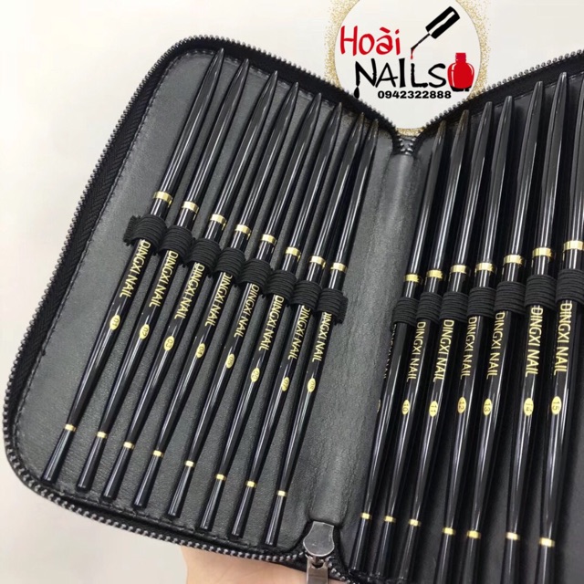 Set cọ Nhật Dingxi 15c kèm ví - Phụ kiện Nail