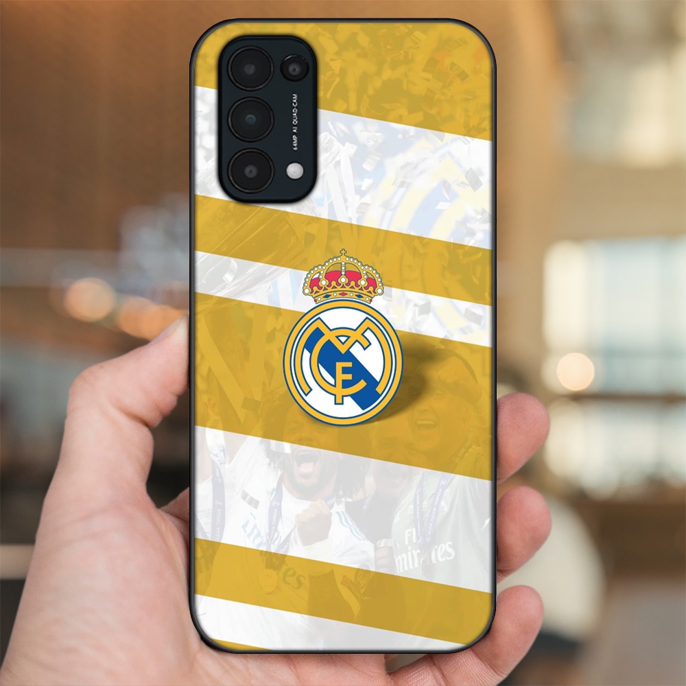 Ốp lưng Oppo Reno 5 viền đen in hình Real Madrid