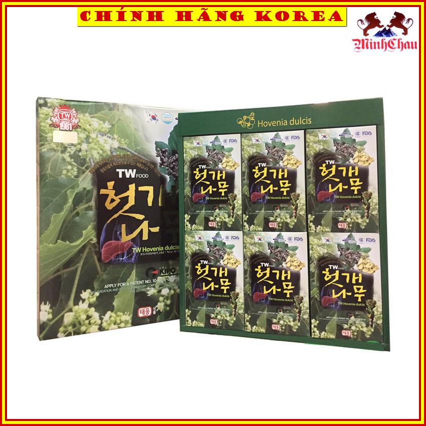 Nước Bổ Gan Hàn Quốc Taewoong Food, Bổ Gan Hovenia Hộp 30 gói, minhchau