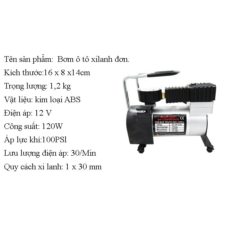 BƠM Ô TÔ - XE MÁY MINI 12V - BƠM 2 XiLANH MÃ LỰC LỚN SIÊU KHỎE, NHỎ GỌN, DI ĐỘNG  - BẢO HÀNH 6 THÁNG