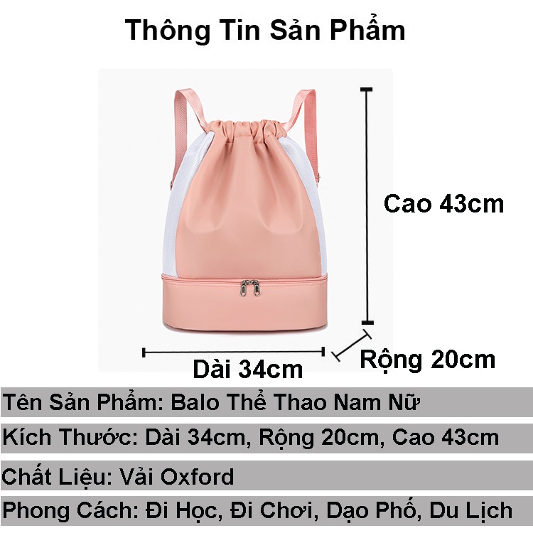 Balo nam nữ đi học QITI phong cách thời trang thể thao du lịch cao cấp chống nước