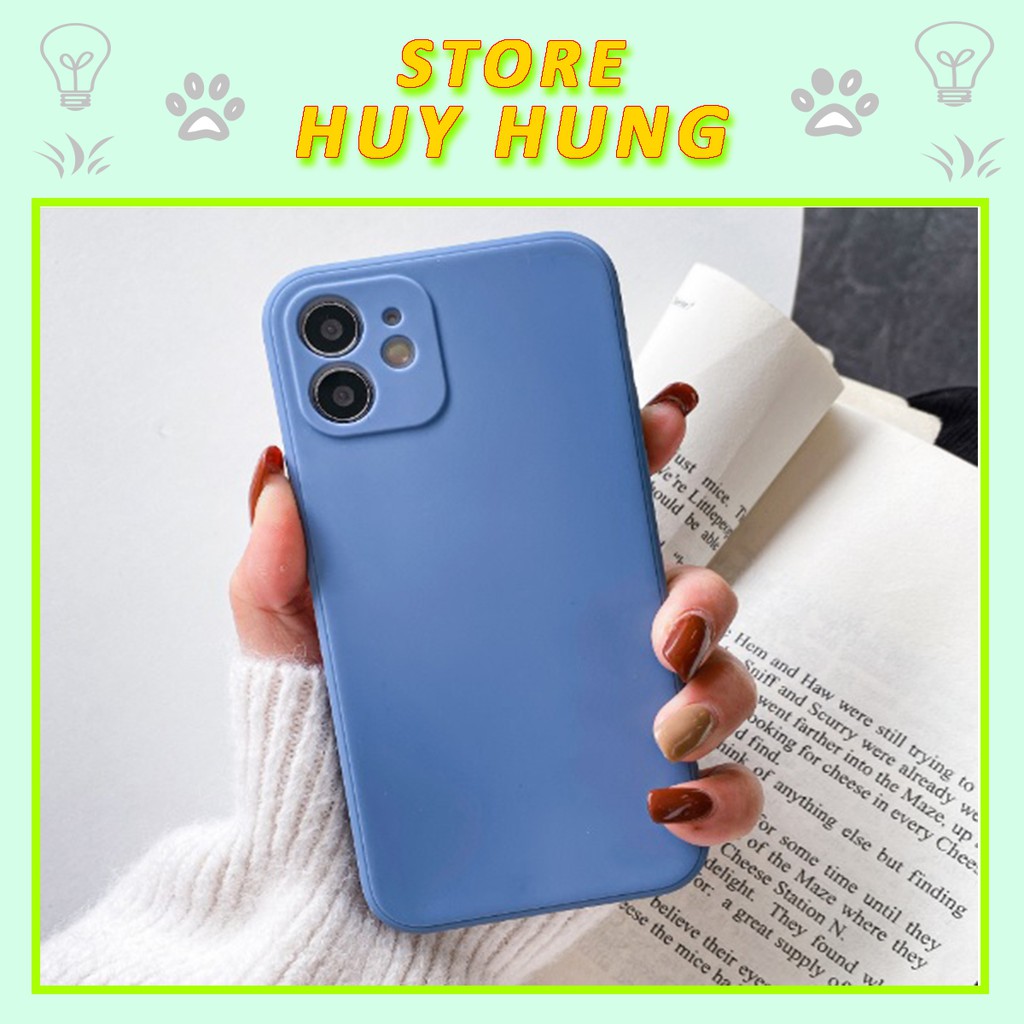 Ốp Lưng iPhone Cạnh Vuông Dẻo Mềm Xanh Đậm