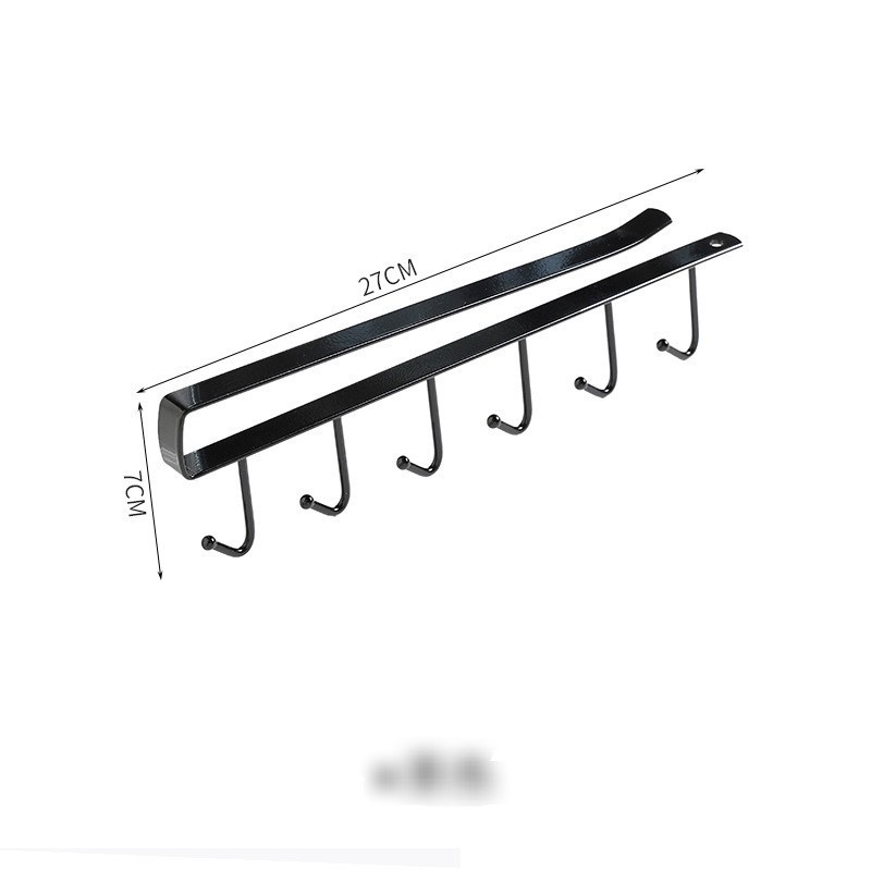 Móc sắt Dài 6 Móc Treo Vật Dụng Nhà Bếp ,Tủ Quần áo Đa Năng Dễ Lắp Đặt - K66