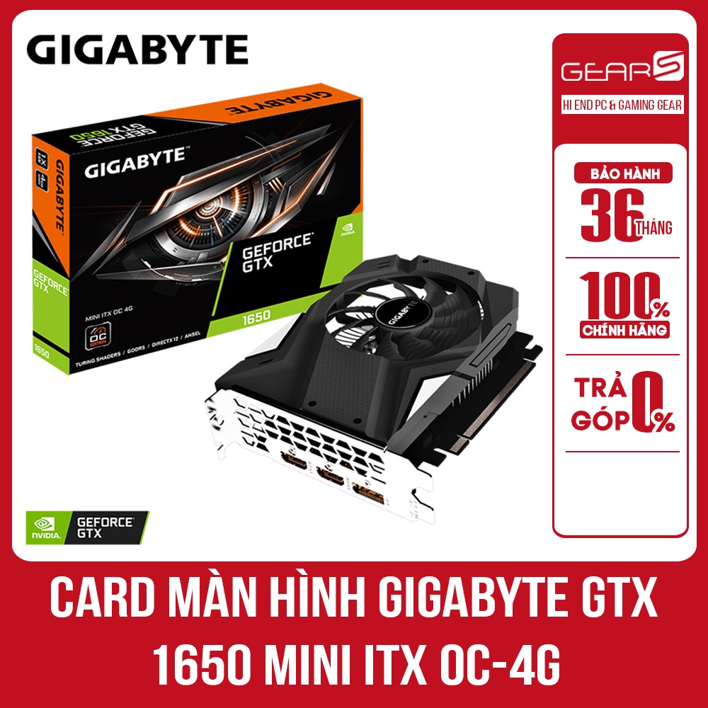 Bảng giá CARD MÀN HÌNH GIGABYTE GEFORCE GTX 1650 MINI ITX OC 4G (GV-N1650IXOC-4GD) Phong Vũ