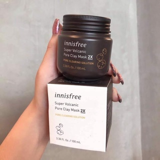 Mặt nạ tro núi lửa Innisfree Super Volcanic Pore Clay Mask 2x 100ml (Hàng chính hãng)