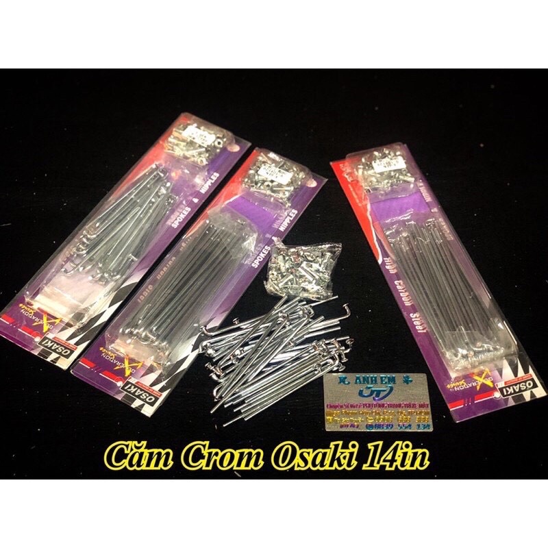 Căm Osaki Crom 14in Dành Cho Các Dòng Tay Ga Đi Bánh Căm Size 89/129&gt;&gt;&gt;&gt;