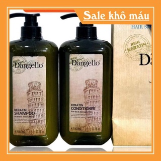 Bộ dầu Gội xả Dangello Kereatin cho tóc khô hư tổn 800ml