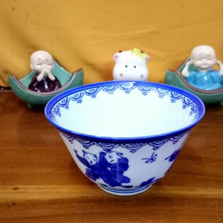 Chén sứ họa tiết xanh