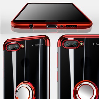 For huawei honor 10 ring stand soft plating clear tpu cover
