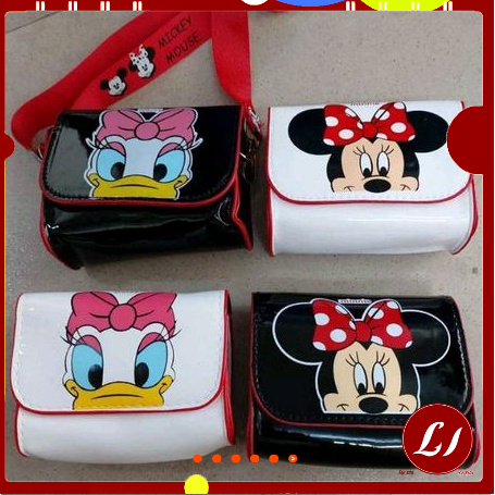 Túi đeo chéo mini da PU DISNEY siêu đẹp cho bé -MÀU ĐEN