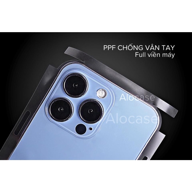 Dán PPF Nhám chống vân tay iPhone13/13Pro/13 Promax/ 12/12Pro/12 Promax/11 promax dán mặt sau full viền cao cấp