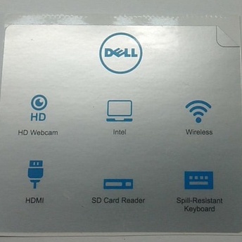 Nhãn trang trí laptop ⭐⭐⭐⭐⭐  DEll INSPIRON - Màu Trắng - Xanh