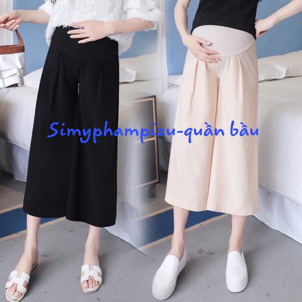 Quần Bầu Lửng Ống Sớ Dáng Suông, Vải Đũi Mềm Mát , Có Đỡ Bụng Và Chun Chỉnh Mã Qb1000