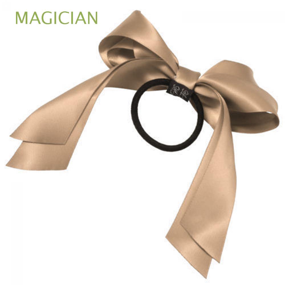 Dây buộc tóc đính nơ lớn nhiều màu sắc tùy chọn thời trang dành cho nữ