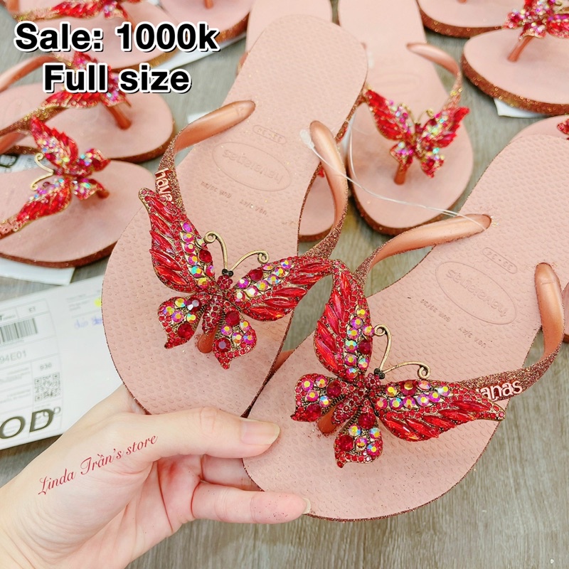 dép HVN kim tuyến viền hồng ruốc b.chúa đỏ