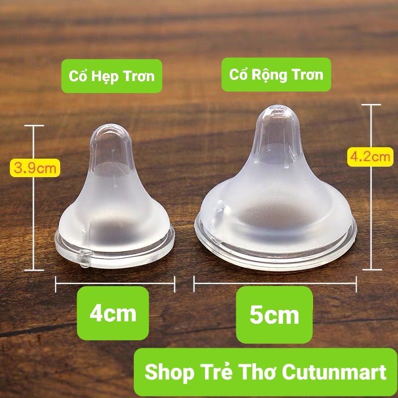 ComBo 10 Núm Ti Thay Thế Cho Bình Cổ Rộng Và Cổ Hẹp Bình Moyuum,Pigeon, Babuu,Toom, kichi, Gb baby, lansinoh